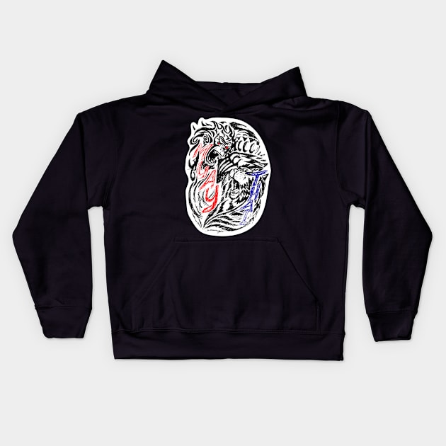 Muay Thai Kong vs Tiger Kids Hoodie by Excela Studio